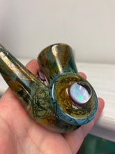 Load image into Gallery viewer, OG Tubes Etched Dichro dab rig/water pipe engraved skull and opal hammer
