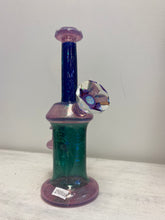 Load image into Gallery viewer, Etched Dichro dab rig/water pipe with facet and opal- SOLD
